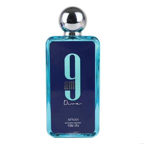 Afnan 9 AM Dive unisex Eau de Parfum 100ml perfume bottle