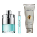 Azzaro Wanted Tonic Eau de Toilette 100ml gift set with sample and shampoo