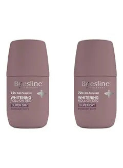 Beesline Pack of 2 Whitening Roll-On Deodorant Super Dry Powder Soft 100ml