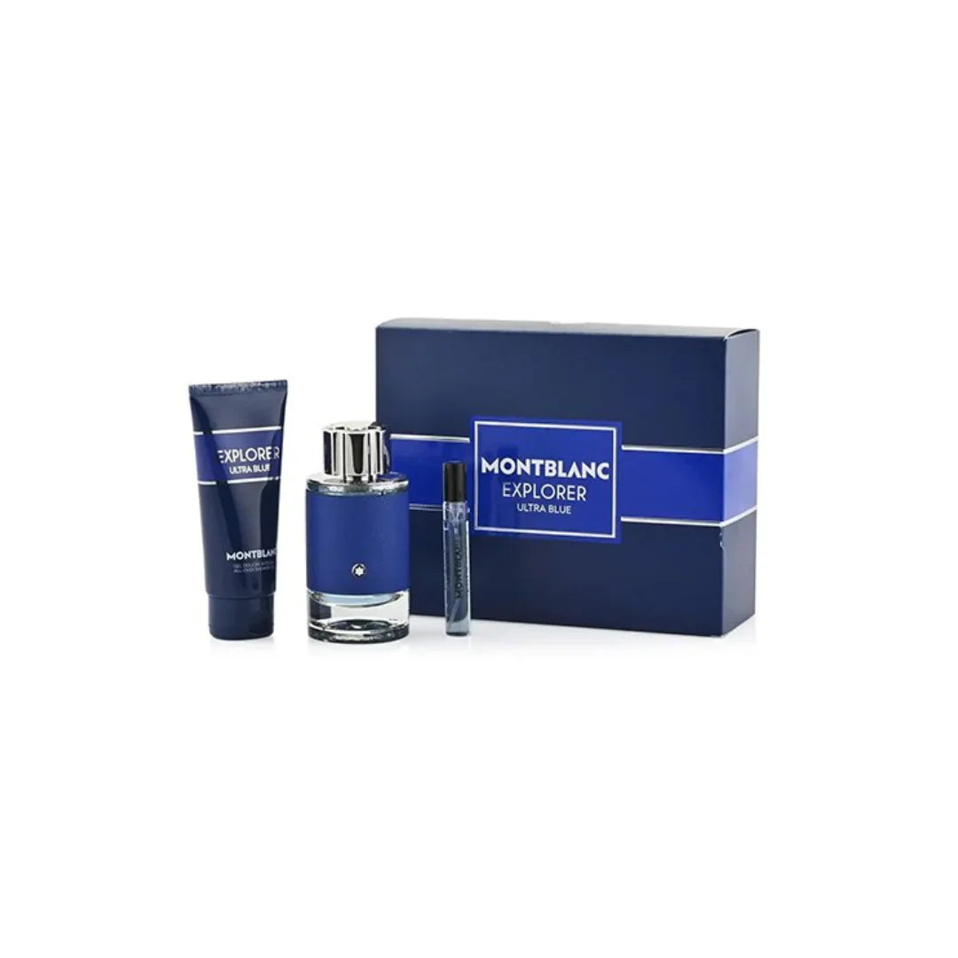 Mont Blanc Explorer Ultra Blue Eau de Parfum 100ml gift set with spray and shower gel