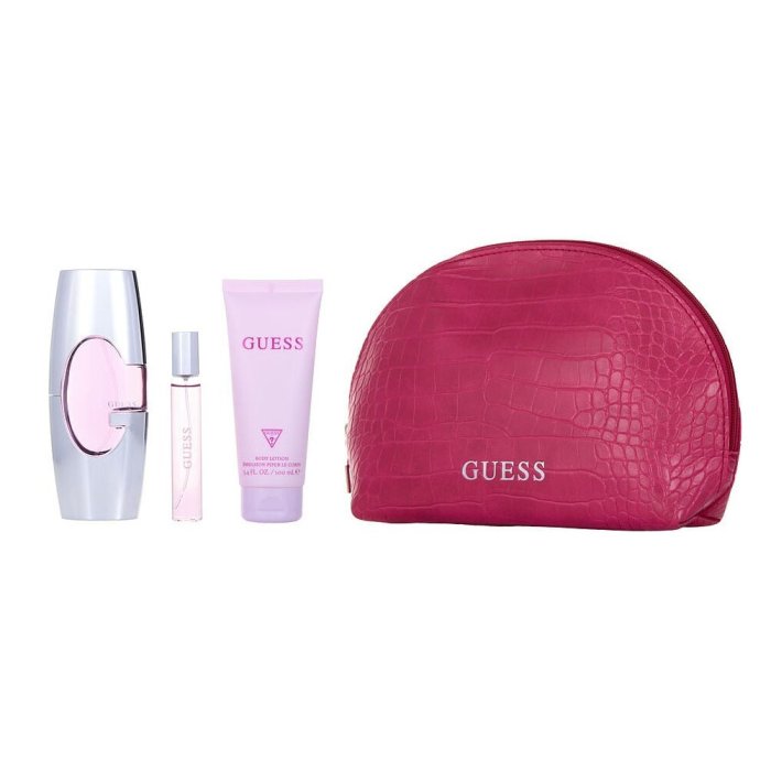Guess Pink for women Eau de Parfum 75ml gift set with travel spray and body lotion