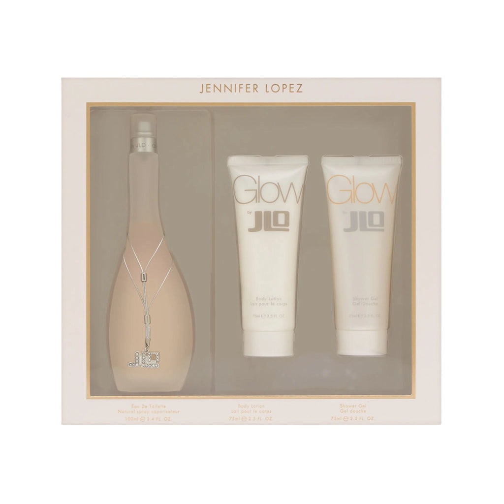 Jennifer Lopez Glow Eau de Toilette 100ml gift set with body lotion and shower gel