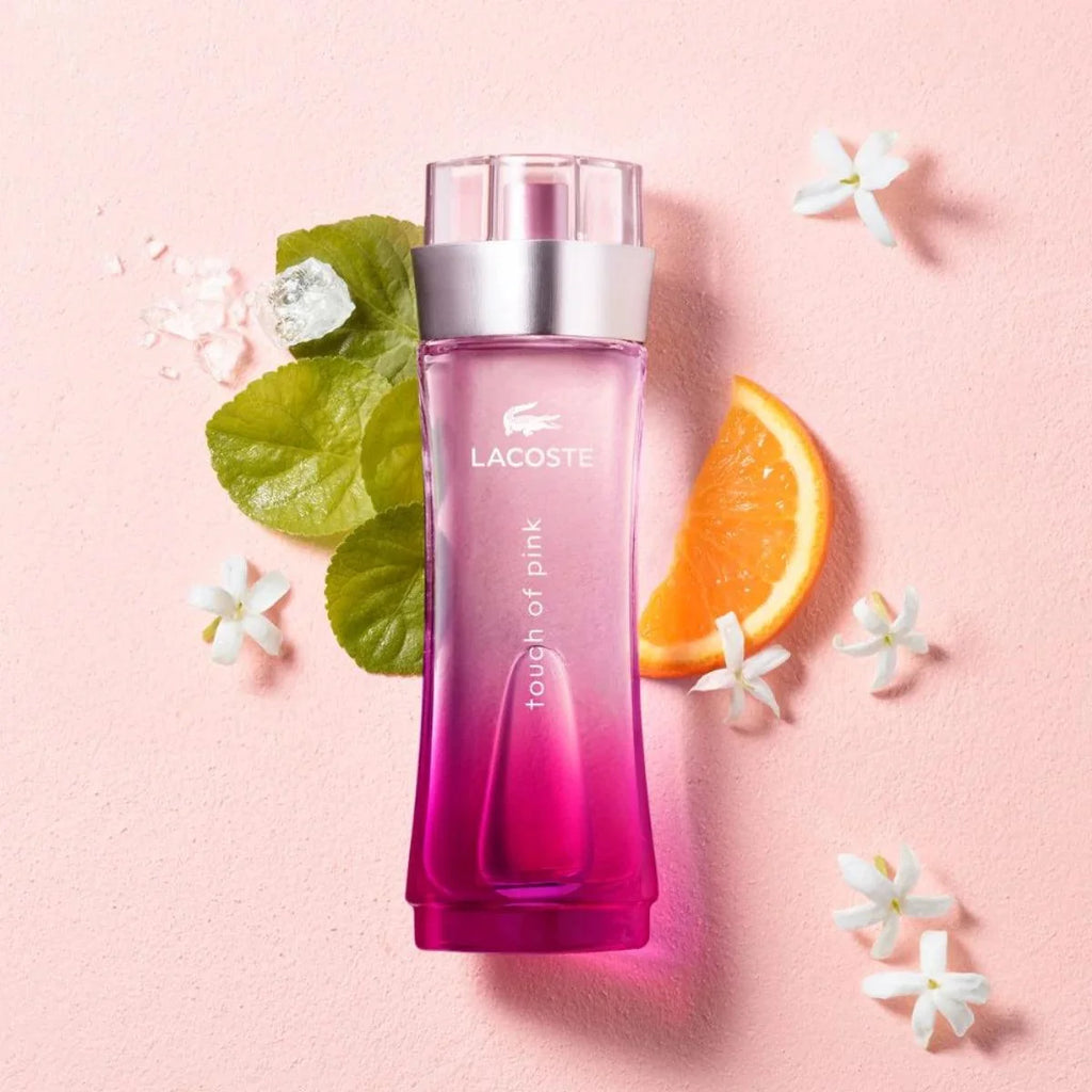 Lacoste Touch Of Pink perfume bottle detail