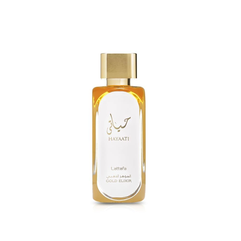 Lattafa Hayaati Gold Elixir unisex Eau de Parfum 100ml perfume bottle