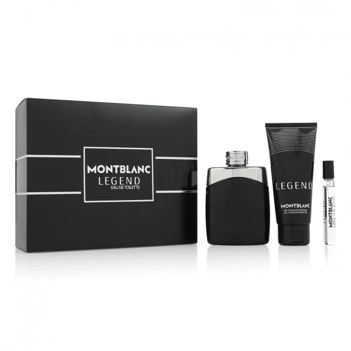 Mont Blanc Legend Eau de Toilette 100ml gift set with travel spray and shower gel