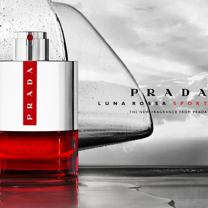 Prada Luna Rossa Sport red bottle detail