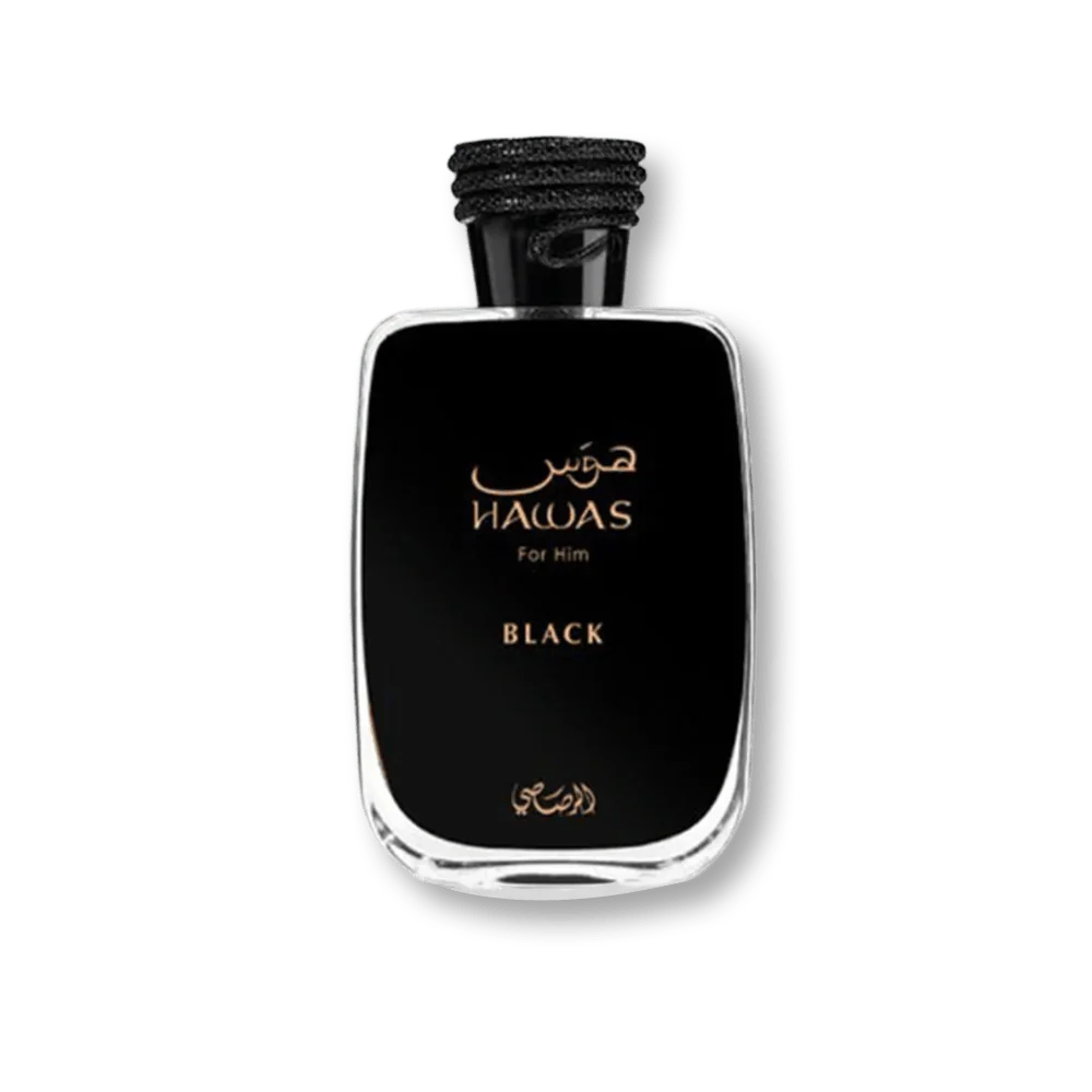 Rasasi Hawas Black for men Eau de Parfum 100ml perfume bottle
