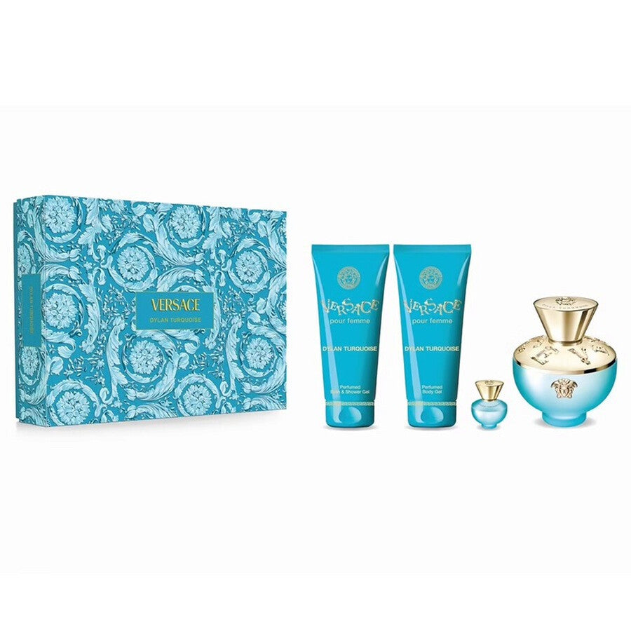 Versace Dylan Turquoise Eau de Toilette 100ml gift set with body lotion and shower gel