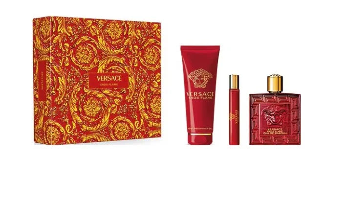 Versace Eros Flame Eau de Parfum 100ml gift set with shower gel and mini