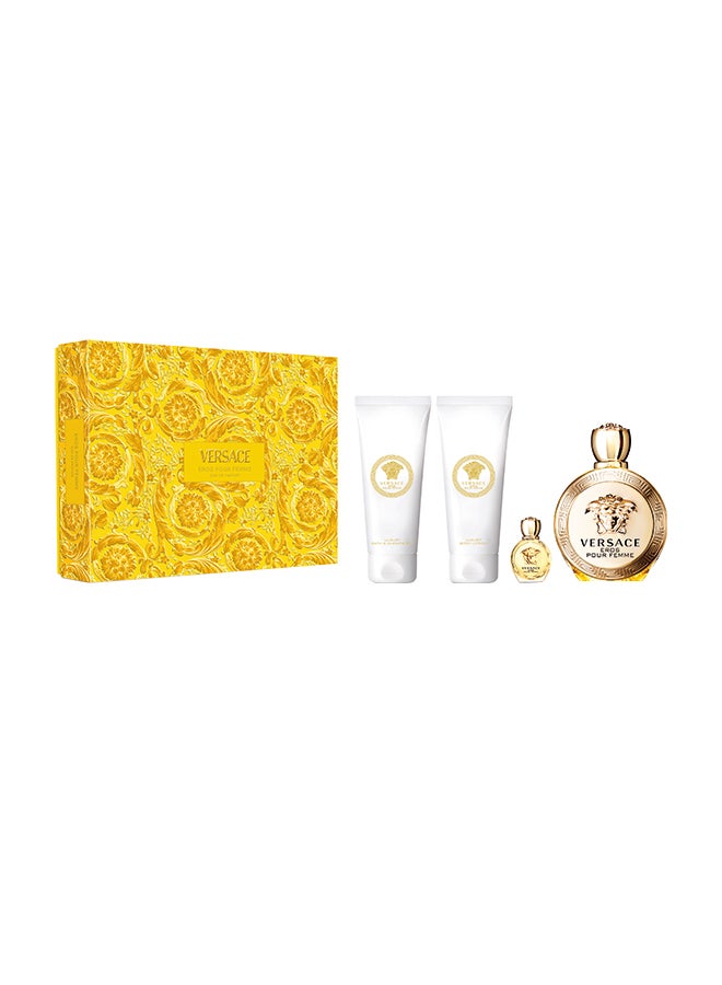 Versace Eros Pour Femme Eau de Parfum 100ml gift set with body lotion and shower gel