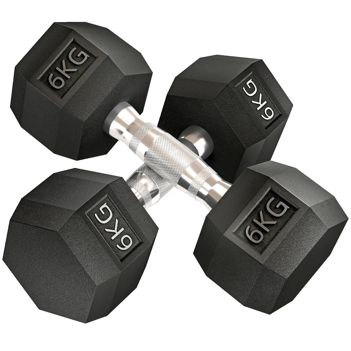 2x6kg hex dumbbell set