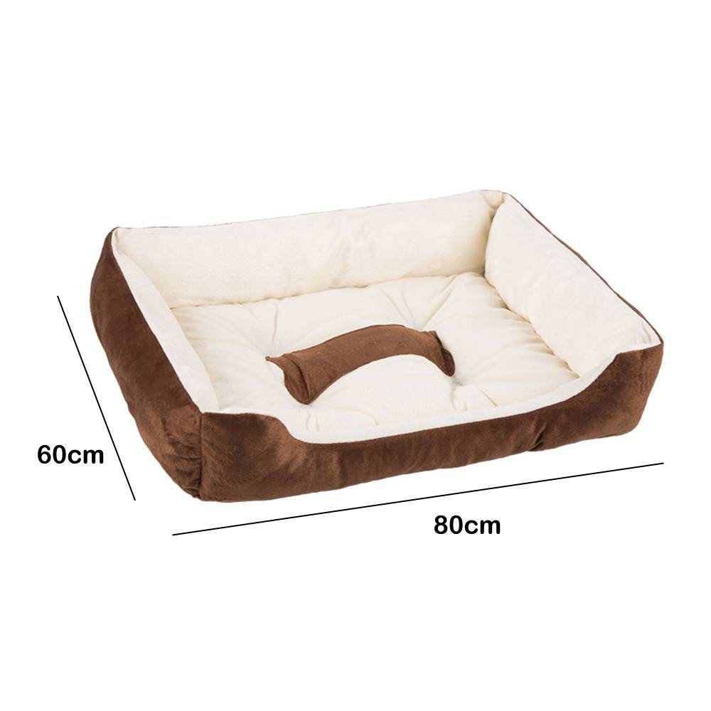 Large warm plush dog and cat bed